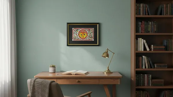 God_Sun_Madhubani_Art_Framed_Painting_For_Home,_Office,_Hotel,Shop_Etc.