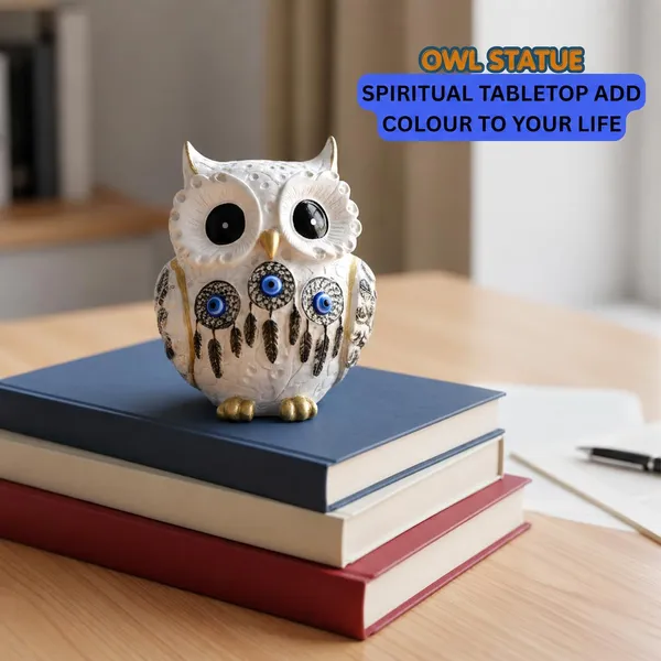 White_Owl_Statue_for_Good_Luck_|_Resin_Owl_Statue_for_Vastu_&_Home_Decor|Lucky_Owl_Showpiece_for_Living_Room,Office_Desk_&_Table_Decor|Spiritual_Gift_for_Housewarming,Diwali_&_Corporate_Gifting_|_5_Inch