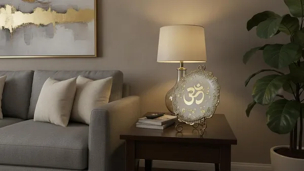 Om_Symbol_Table_Showpiece_With_Metal_Stand