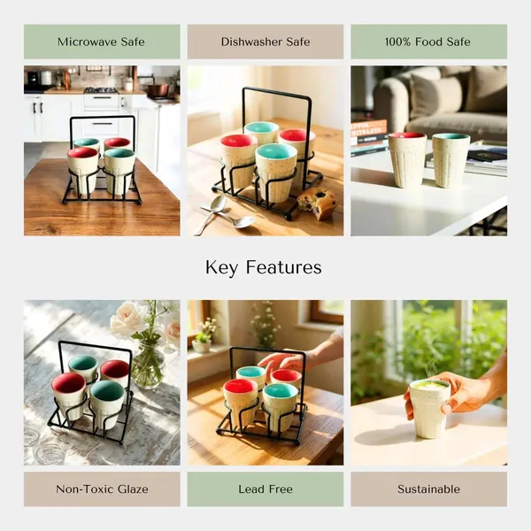 Matte_Chic_Ceramic_Kulhad_Tea_Set_with_Metal_Stand_?_100ml_Chai_Cups_(Set_of_6,_White)