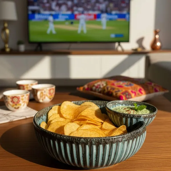 Ocean_Ridge_900ml_Ceramic__Chip_and_Dip_Bowl_|_Glossy_Blue_Wave_Ribbed_Serving_Bowl