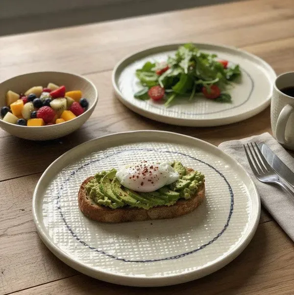 The_Weaver?s_Ring_Plate__?_Handcrafted_Textured_Ceramic_Side_&_Dinner_Plates_(Set_of_2)