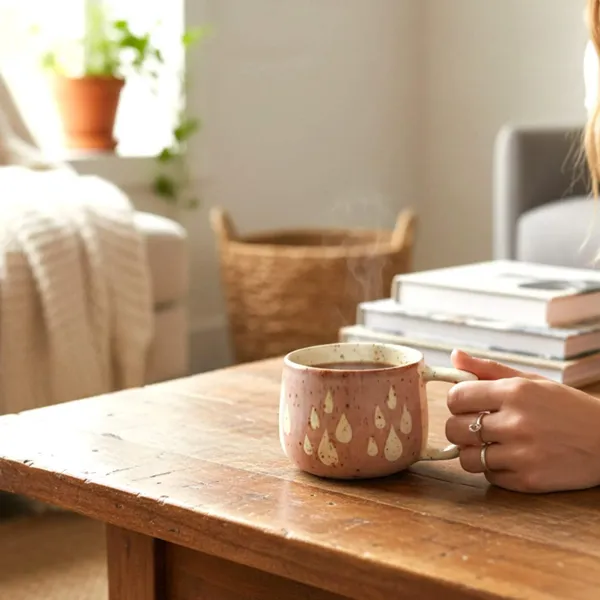 Dewdrop_Handcrafted_Ceramic_Coffee_Mug_?_Pink_Stoneware_(280ml)