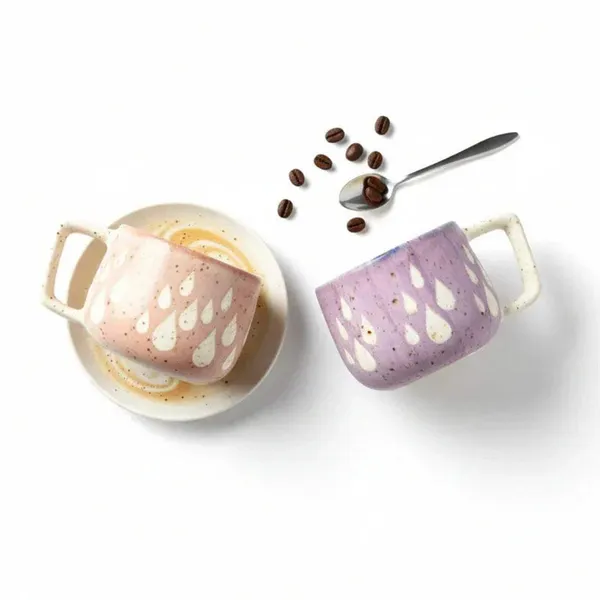 Dewdrop_Handcrafted_Ceramic_Coffee_Mug_?_Pink_Stoneware_(280ml)