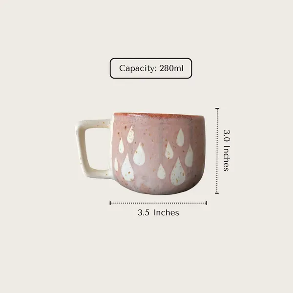 Dewdrop_Handcrafted_Ceramic_Coffee_Mug_?_Pink_Stoneware_(280ml)