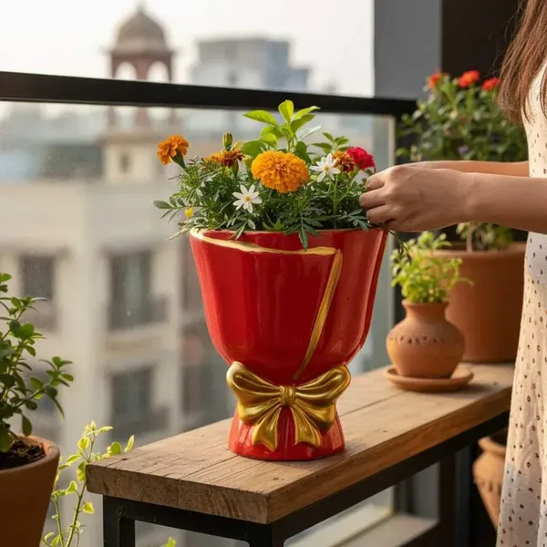 Scarlet_Bouquet_Planter_Large_Red_?_Ceramic_Flower_Pot_with_Gold_Bow_Detail