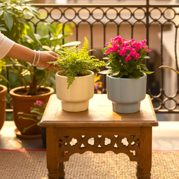 Balance_Minimalist_Ceramic_Planters_with_Drainage_Holes_?_Set_of_2_|_Pastel_Yellow_&_Grey_Balcony_Pots