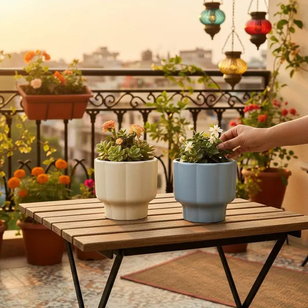 Balance_Minimalist_Ceramic_Planters_with_Drainage_Holes_?_Set_of_2_|_Pastel_Yellow_&_Grey_Balcony_Pots
