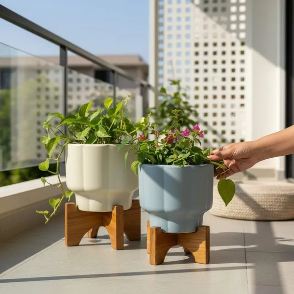 Balance_Minimalist_Ceramic_Planters_with_Drainage_Holes_?_Set_of_2_|_Pastel_Yellow_&_Grey_Balcony_Pots