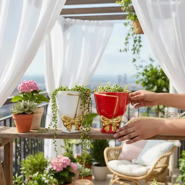 Bouquet_Planters__?_Ceramic_Flower_Pots_with_Gold_Bow_Detail_(Set_of_2)
