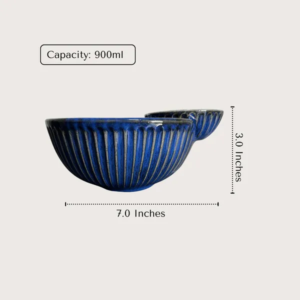 Navy_Ridge_Stoneware_Chip_&_Double_Dip_Bowl_(900ml)_|_Navy_Blue_Serving_Bowl_for_Salad,_Chips_&_Dips