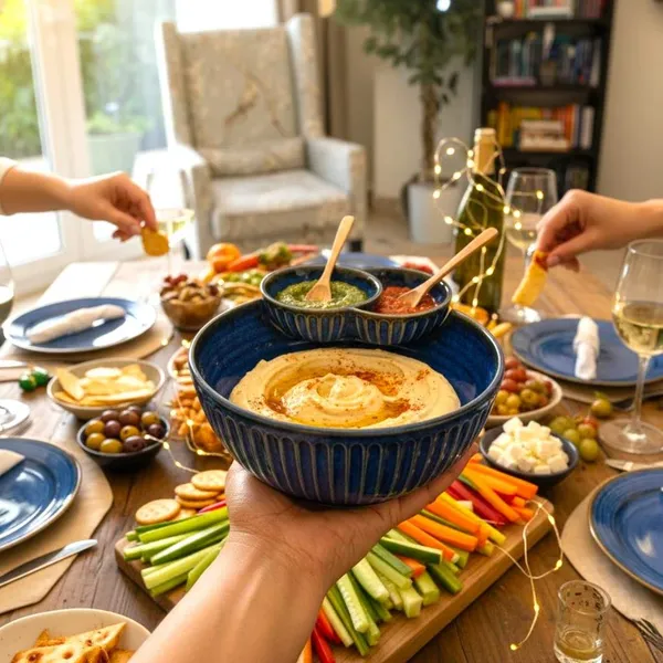 Navy_Ridge_Stoneware_Chip_&_Double_Dip_Bowl_(900ml)_|_Navy_Blue_Serving_Bowl_for_Salad,_Chips_&_Dips