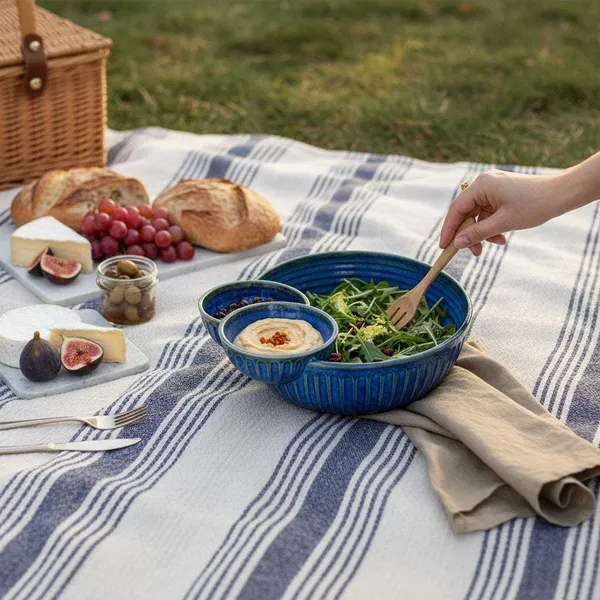 Navy_Ridge_Stoneware_Chip_&_Double_Dip_Bowl_(900ml)_|_Navy_Blue_Serving_Bowl_for_Salad,_Chips_&_Dips