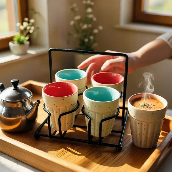 Matte_Chic_Ceramic_Kulhad_Tea_Set_with_Metal_Stand_?_100ml_Chai_Cups_(Set_of_6,_White)