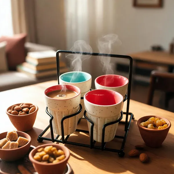 Matte_Chic_Ceramic_Kulhad_Tea_Set_with_Metal_Stand_?_100ml_Chai_Cups_(Set_of_6,_White)