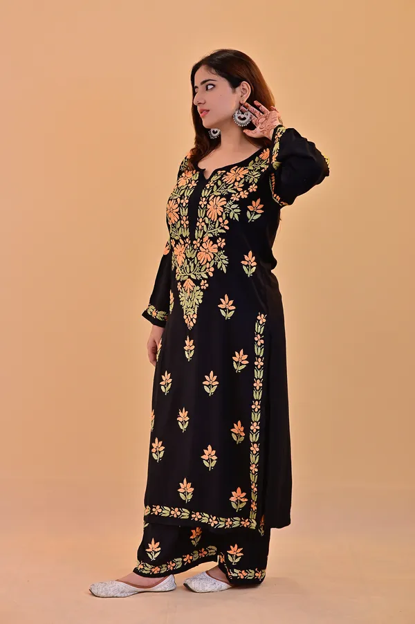 Black_Rayon_Straight_Kurta_Palazzo_Set_For_Women