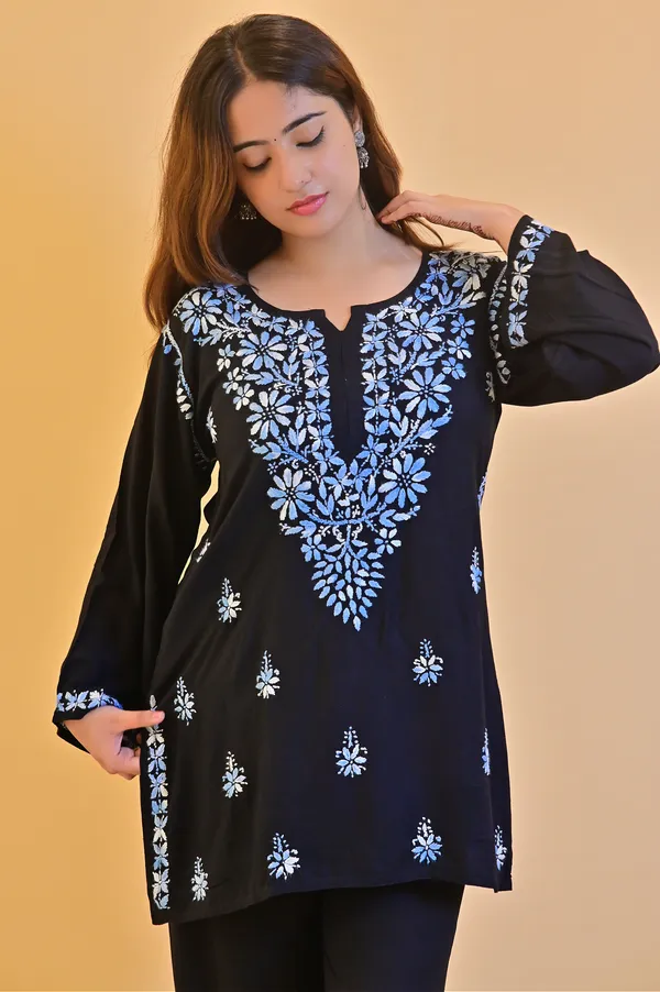 Black_Embroidered_Straight_Kurti_For_Women