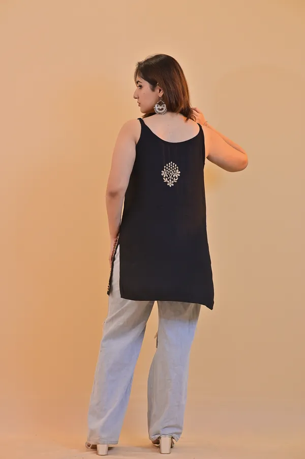 Black_Rayon_Straight_Fit_Kurti_For_Women