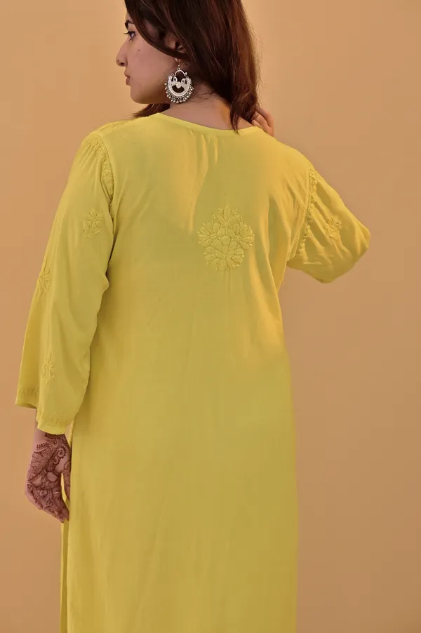 Yellow_Embroidered_Straight_Kurta_Set_For_Women