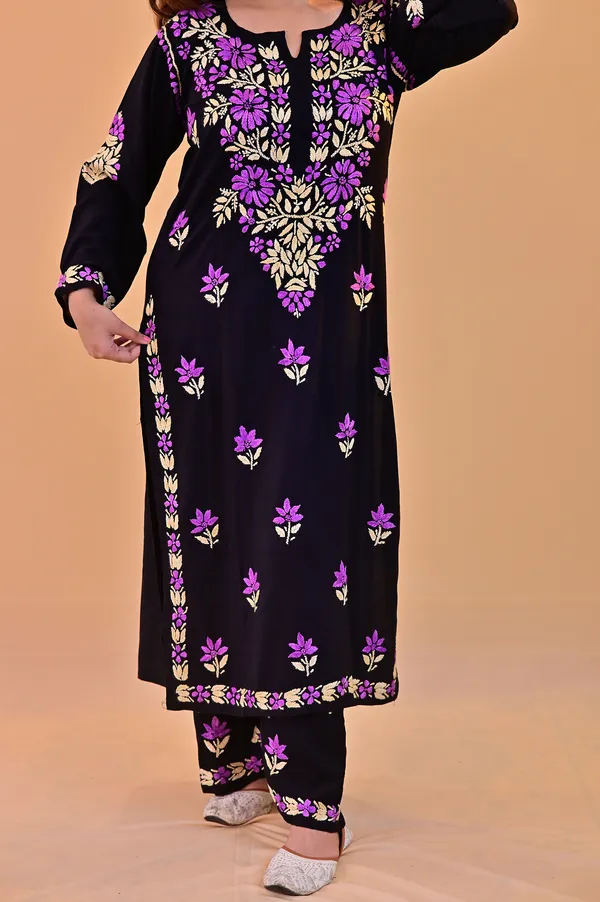 Black_Embroidered_Kurta_Palazzo_Set_For_Women