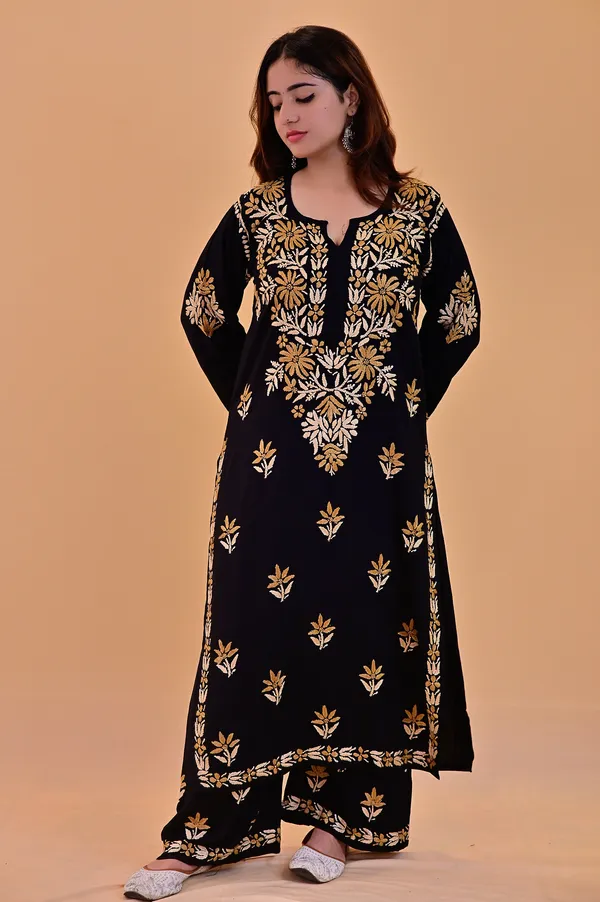 Black_Rayon_Straight_Kurta_Palazzo_Set_For_Women