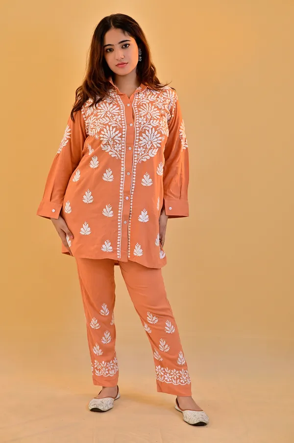 Orange_Rayon_Co_Ord_Set_For_Women