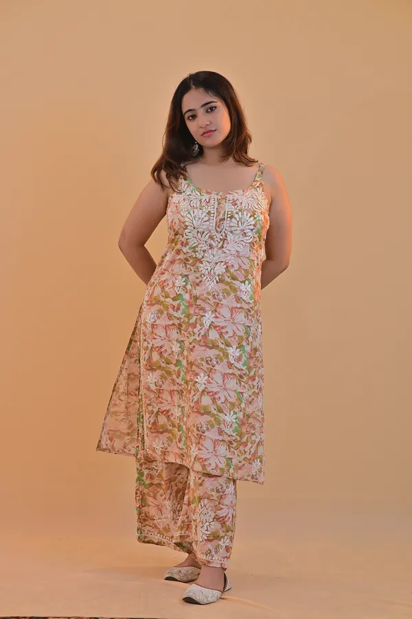 Multicolour_Floral_Print_Kurta_Set_For_Women