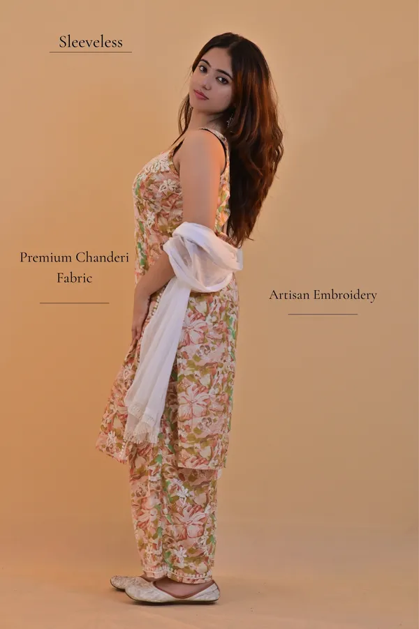 Multicolour_Floral_Print_Kurta_Set_For_Women
