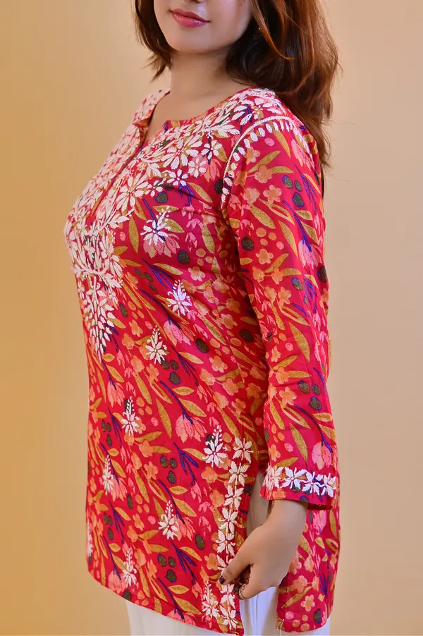 Red_Mulmul_Straight_Kurta_For_Women