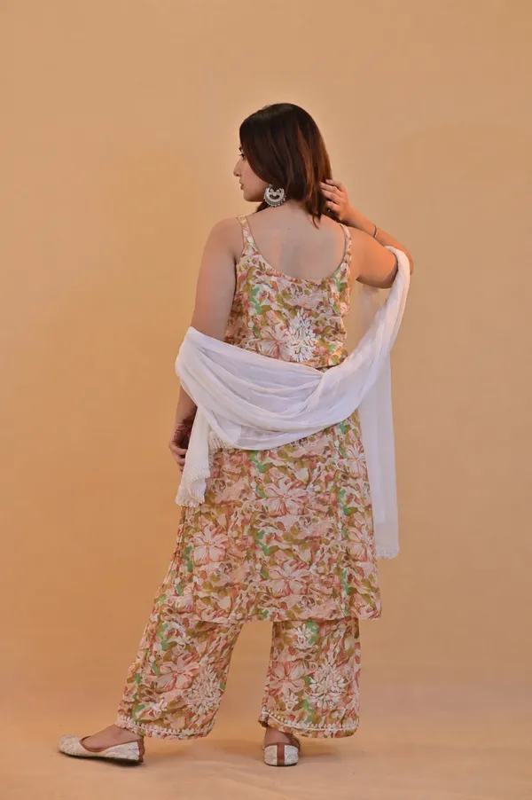 Multicolour_Floral_Print_Kurta_Set_For_Women