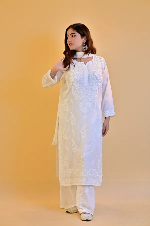 White_Modal_Embroidered_Kurta_Palazzo_Set_For_Women