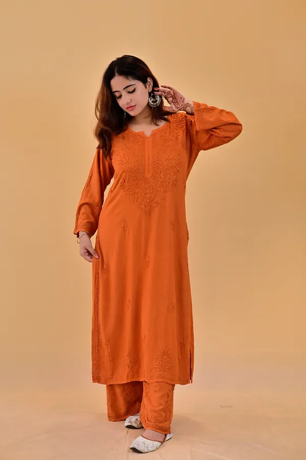 Orange_Rayon_Straight_Kurta_Palazzo_Set_For_Women
