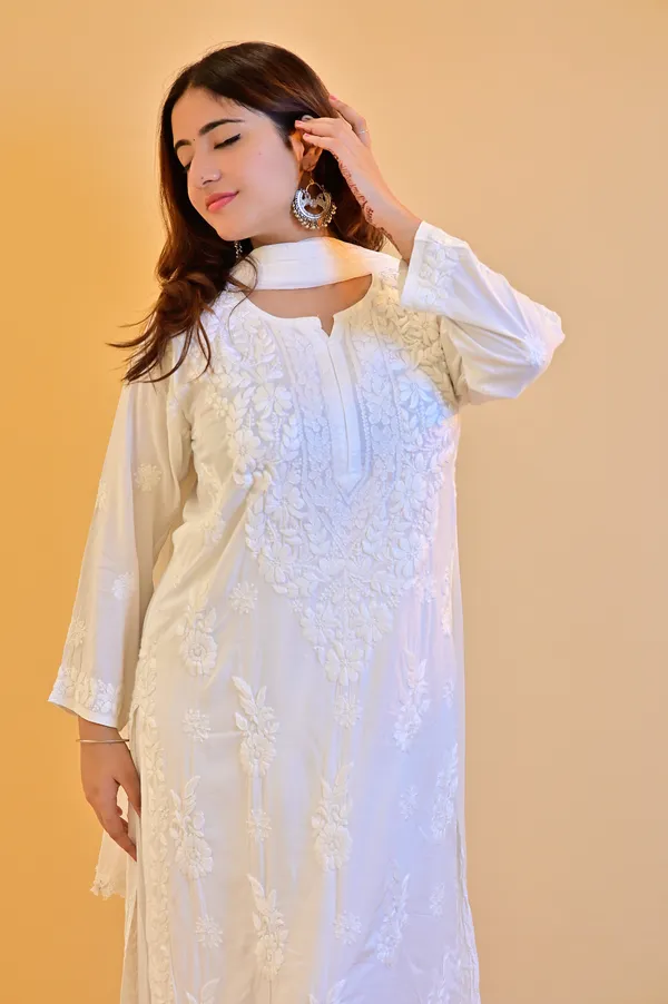 White_Modal_Embroidered_Kurta_Palazzo_Set_For_Women