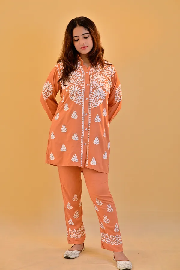 Orange_Rayon_Co_Ord_Set_For_Women