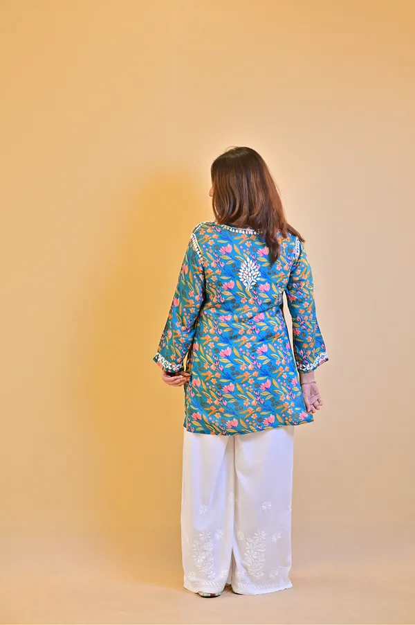 Blue_Mulmul_Straight_Kurta_For_Women