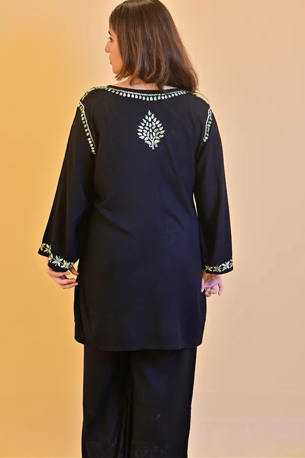 Black_Rayon_Straight_Kurta_Set_For_Women