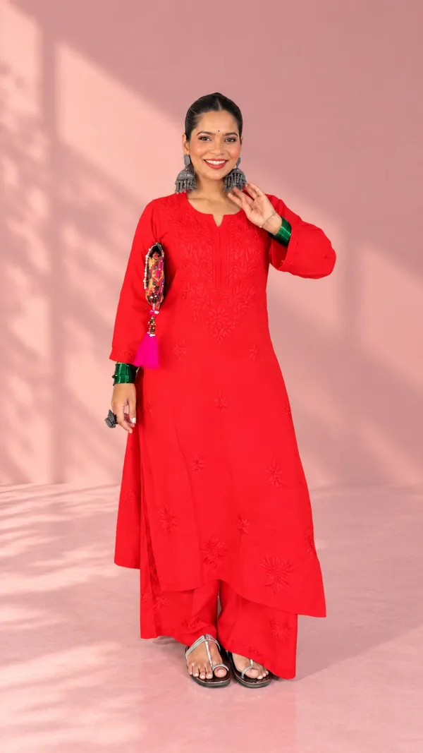 Ruhana_Reyon_Red_Set
