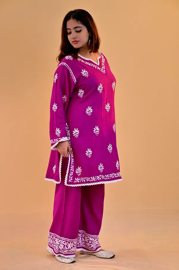 Magenta_Cotton_Straight_Kurta_Palazzo_Set_For_Women