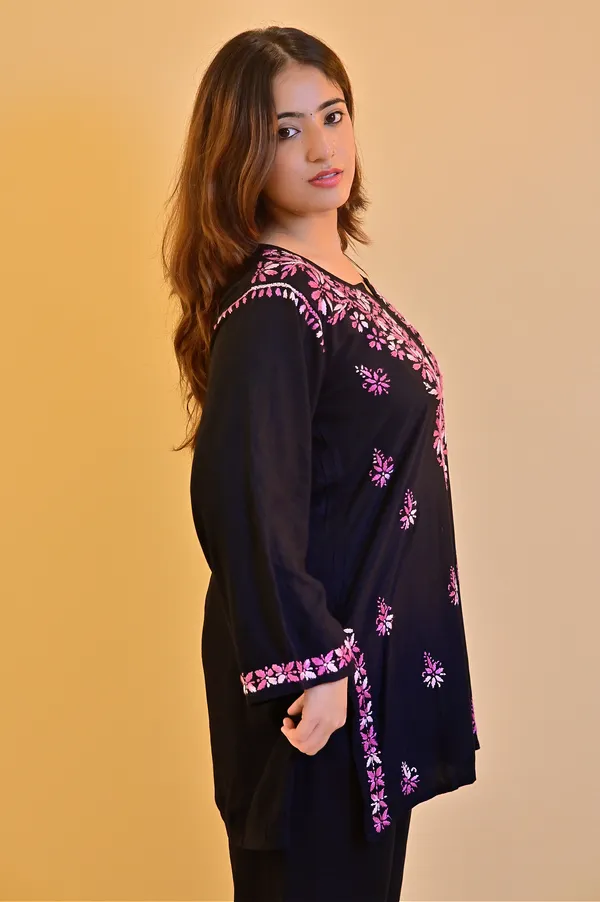 Black_Rayon_Straight_Kurta_Set_For_Women