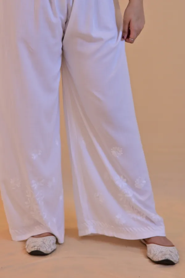White_Embroidered_Wide_Leg_Palazzo_Pants_For_Women