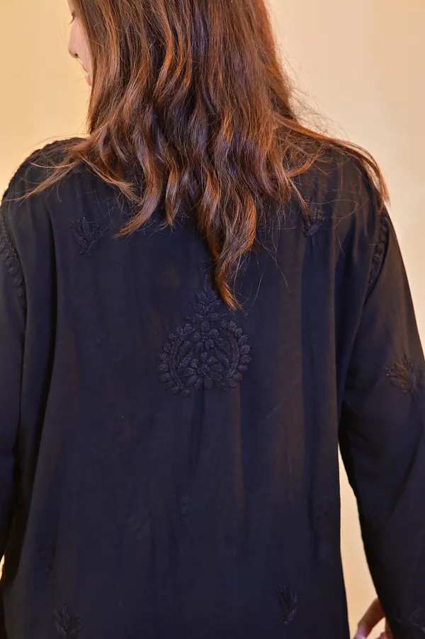 Black_Rayon_Straight_Kurta_For_Women