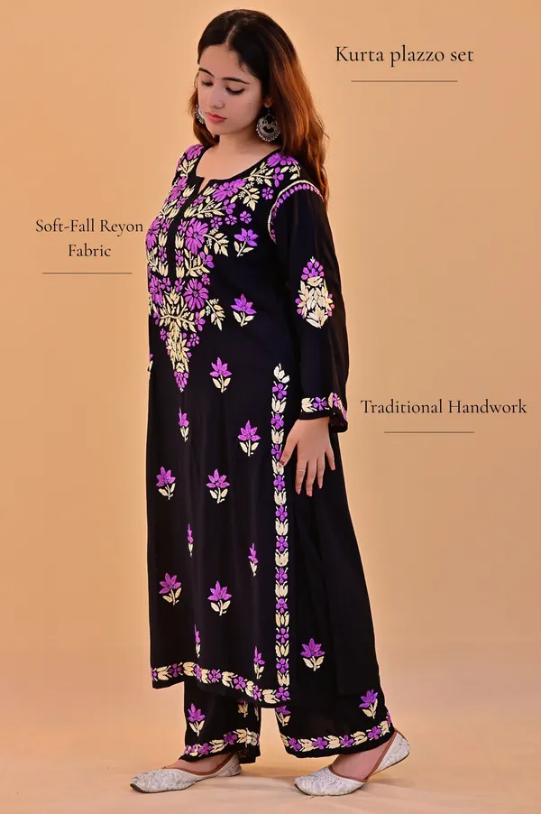 Black_Embroidered_Kurta_Palazzo_Set_For_Women