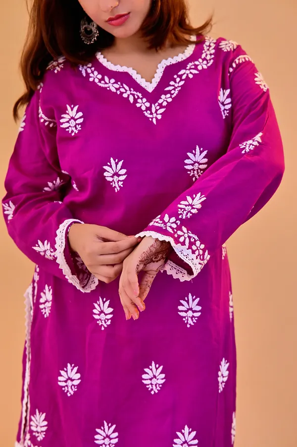 Magenta_Cotton_Straight_Kurta_Palazzo_Set_For_Women