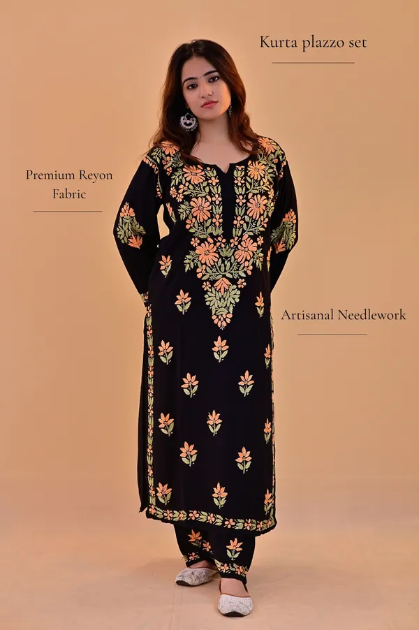 Black_Rayon_Straight_Kurta_Palazzo_Set_For_Women
