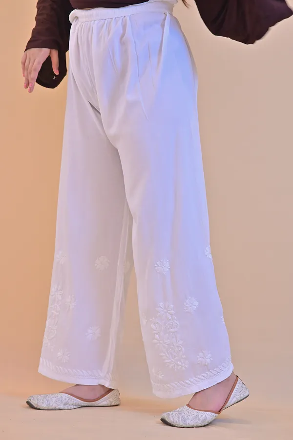 White_Embroidered_Wide_Leg_Palazzo_Pants_For_Women