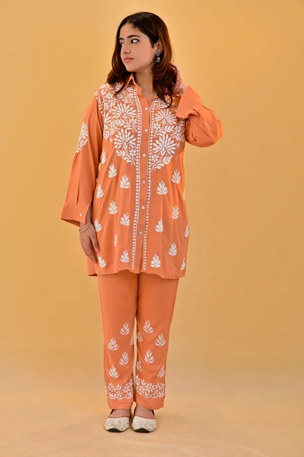 Orange_Rayon_Co_Ord_Set_For_Women