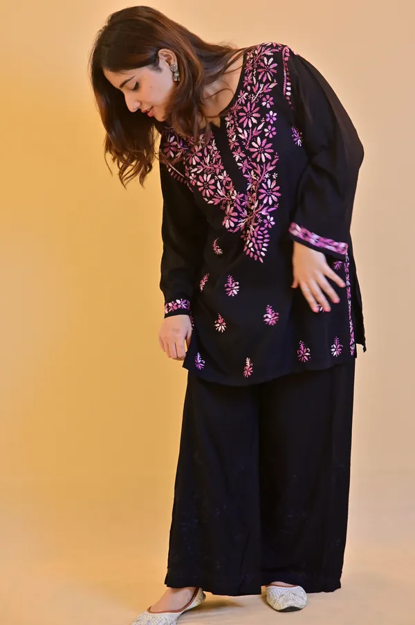 Black_Rayon_Straight_Kurta_Set_For_Women