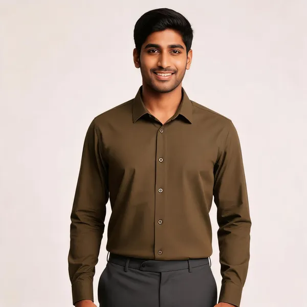 Brown_Cotton_Formal_Shirt_For_Men