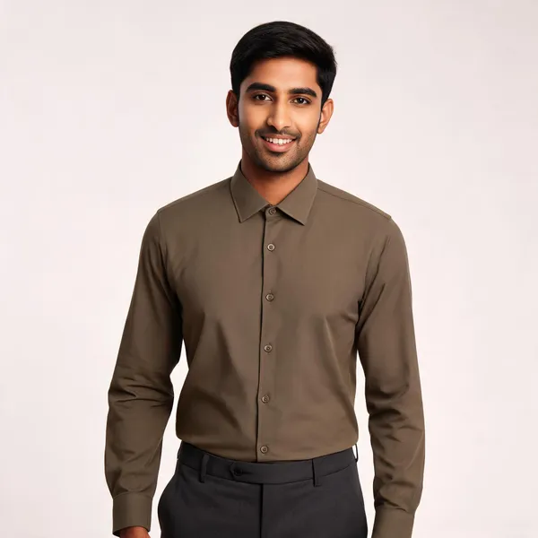 Brown_Cotton_Full_Sleeve_Formal_Shirt_For_Men