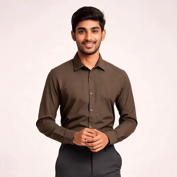 Brown_Cotton_Full_Sleeve_Formal_Shirt_For_Men